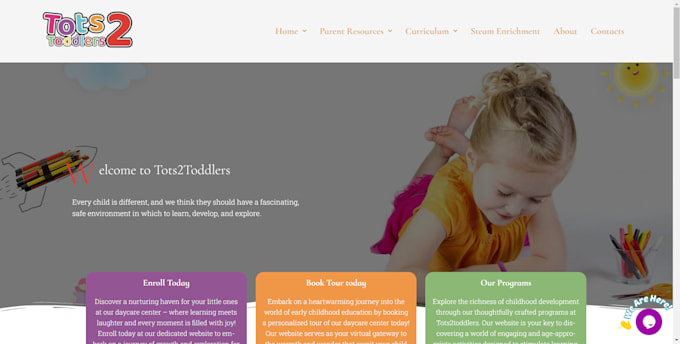 Gig Preview - Design kindergarten website, daycare website, preschool website, childcare