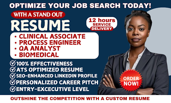 Gig Preview - Write stem resume for life science, biotech, pharma, clinical research position