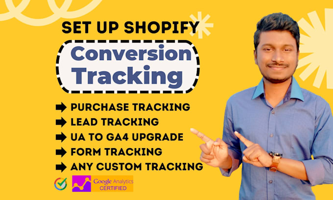 Gig Preview - Setup google ads conversion tracking on shopify