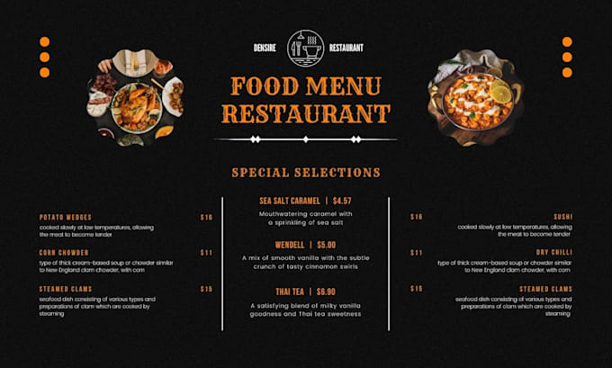 Bestseller - design restaurant flyer, food menu, poster and brochure