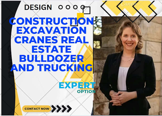 Gig Preview - Design construction, excavation, cranes,real estate, bulldozer and trucking logo