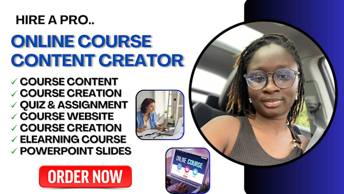 Gig Preview - Create online course content, elearning course, course creation for you