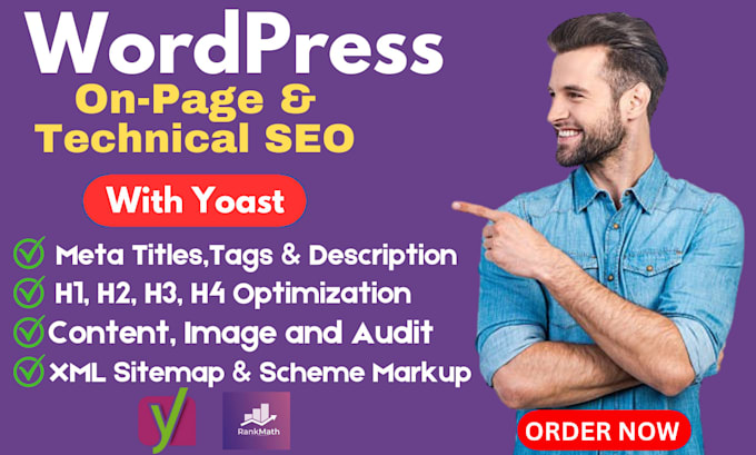 Gig Preview - Advanced wordpress on page and technical SEO optimization services with yoast