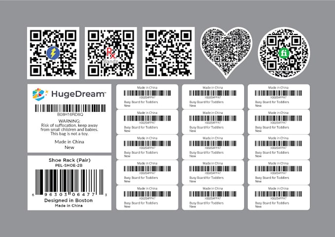 Gig Preview - Create qr code barcode label sticker within 1 hour