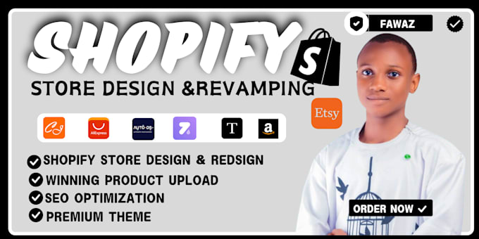 Gig Preview - Create high converting shopify dropshipping store, ecommerce shopify website