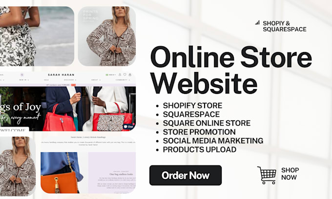 Bestseller - design shopify marketing store, squarespace website, square online store expert