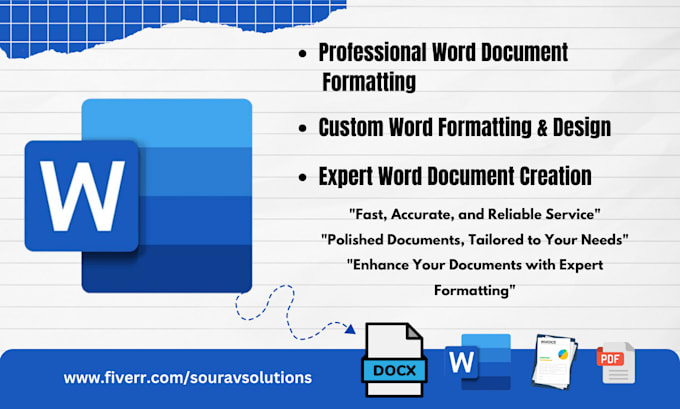 Gig Preview - Professionally format and design your word documents