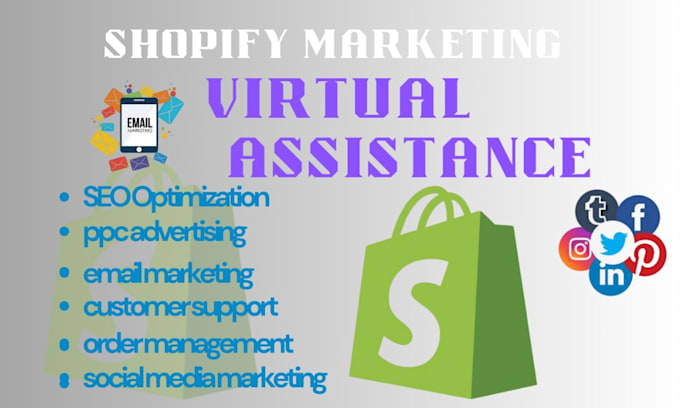 Gig Preview - Be your shopify virtual assistant for store management and sales marketing