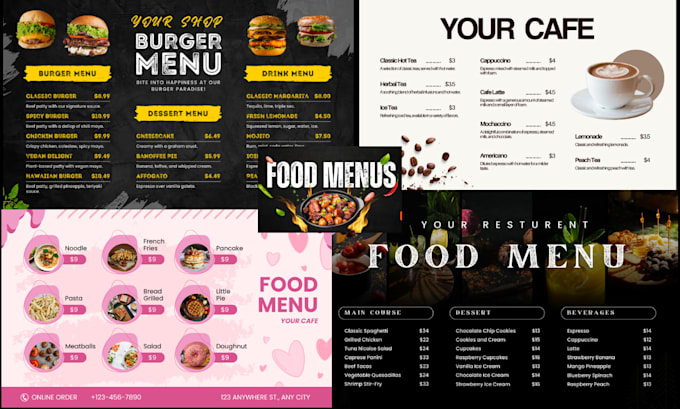 Bestseller - design amazing , eyecatching food menus and restaurant menus