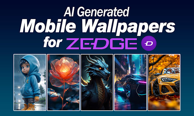 Gig Preview - Generate ai mobile wallpapers for sell on zedge app