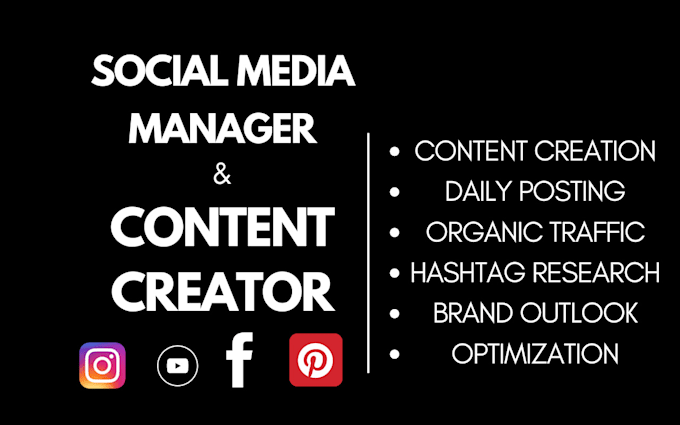 Gig Preview - Be your social media manager and content creator