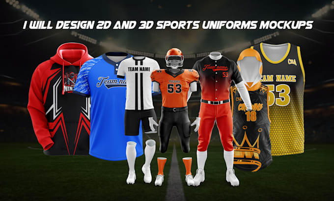 Gig Preview - Design baseball basketball and other sports uniforms for you