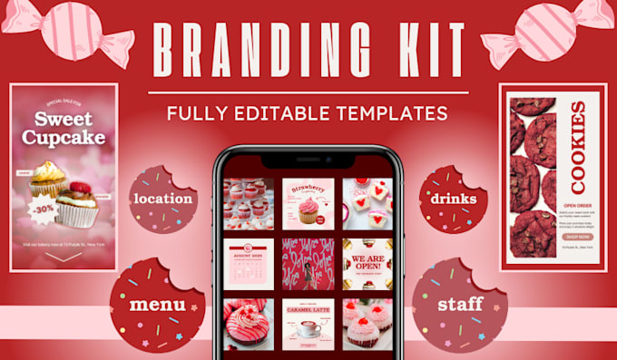 Gig Preview - Design feminine instagram branding kit