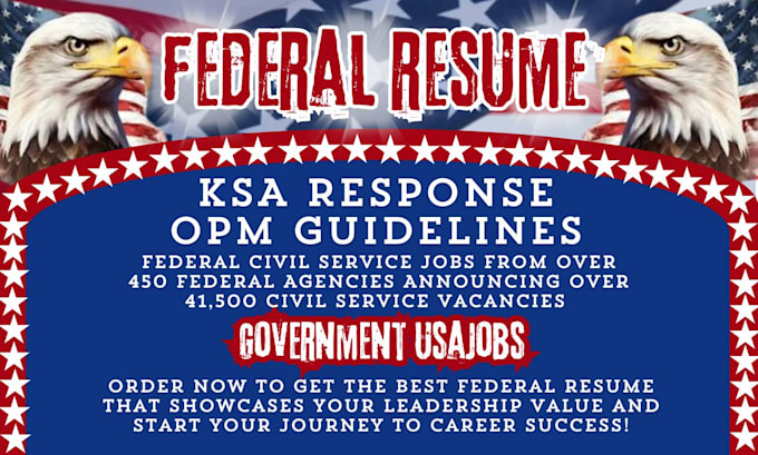 Gig Preview - Update federal resume for government executives, craft ksa response for usajobs