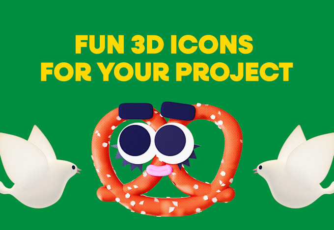 Gig Preview - Make a 3d icon for your brand