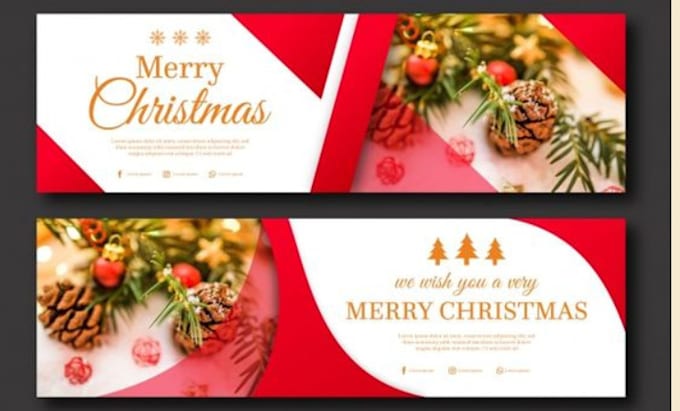 Gig Preview - Christmas card design, christmas posts, banners and christmas sale post