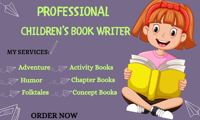 Gig Preview - Ghostwrite or edit engaging, moral children book, kid story book writing, writer