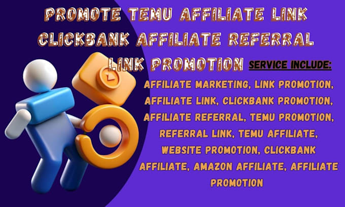 Gig Preview - Promote temu affiliate link referral link promotion affiliate marketing sign up