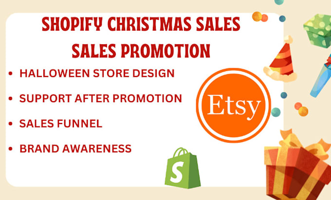 Gig Preview - Do 2024 shopify christmas store sales promotion, design christmas ecommerce