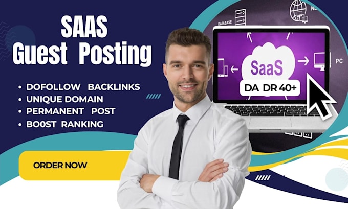 Gig Preview - Do guest post or link insertion on high da dr saas sites