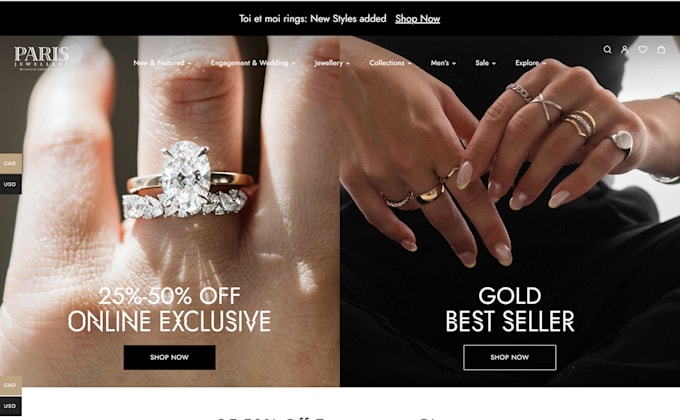 Gig Preview - Build your wix jewelry website, wix website redesign, shopify fashion store