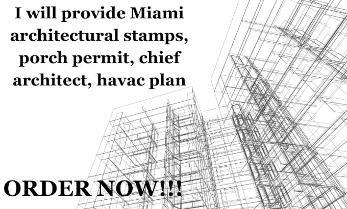 Bestseller - provide miami architectural stamps,  porch permit, chief architect, havac plan