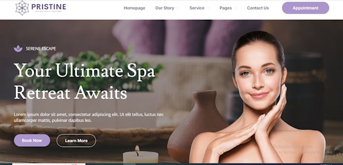 Bestseller - develop a spa and wellness website with a booking system