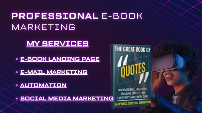 Gig Preview - Do ebook marketing, book promotion, ebook landing page