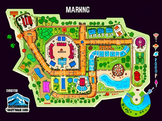 Gig Preview - Design vector maps, festival maps, event maps, rv park maps