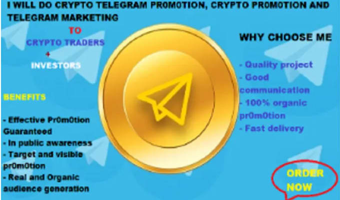 Gig Preview - Do telegram promotion, crypto promotion, to reach 100k presale investors