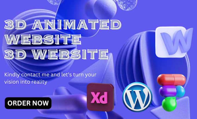 Gig Preview - Create 3d animated and interactive website on wix studio webflow wordpress