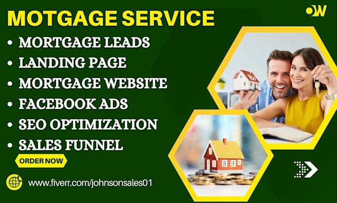 Gig Preview - Generate mortgage leads mortgage landing page mortgage broker mortgage website