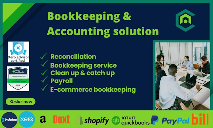 Gig Preview - Do financial statements, vat return, payroll in quickbooks and xero bookkeeping