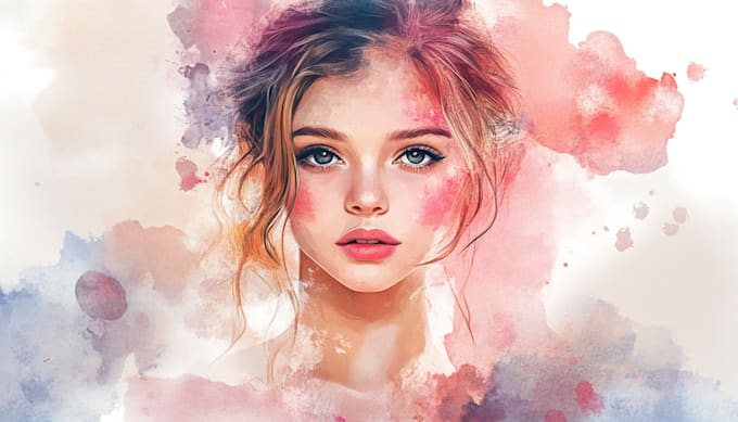 Gig Preview - Create watercolor portrait illustration