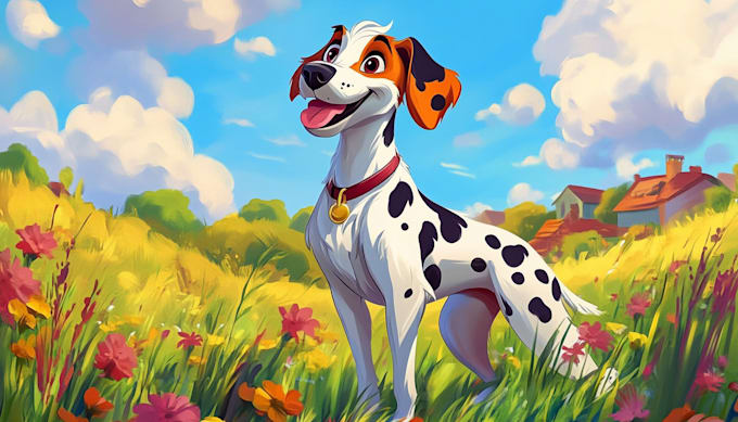 Gig Preview - Create an adorable disney pet portrait for you