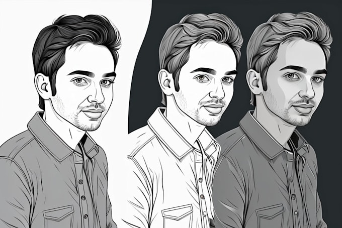 Gig Preview - Convert photo to line art illustration, line art vector