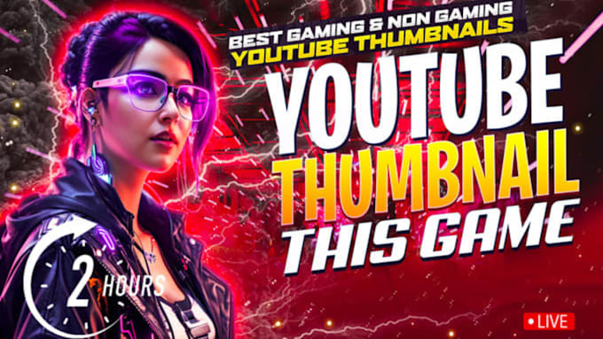 Gig Preview - Design catchy youtube gaming thumbnails