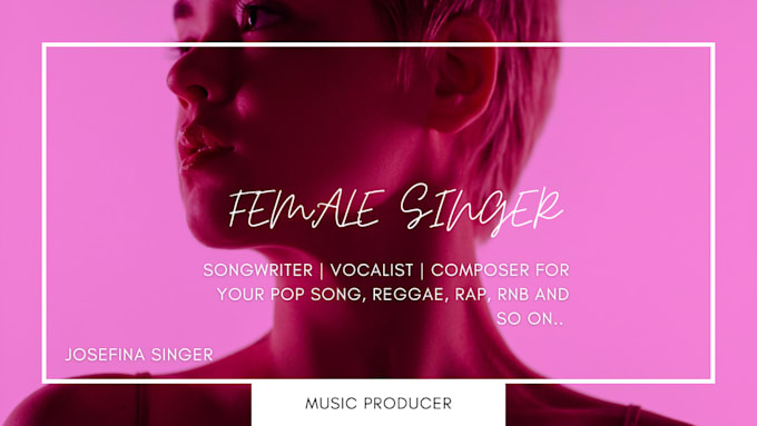 Gig Preview - Be songwriter, female vocalist singer for your reggae, rap, pop, rnb, edm lyrics