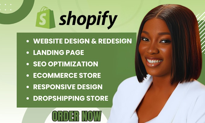 Gig Preview - Shopify website redesign shopify website design shopify dropshipping store