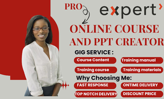 Gig Preview - Create online course content,ecourse as digital product for mighty,skool website