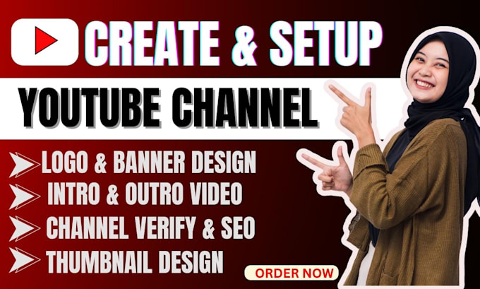 Gig Preview - Create and setup a youtube channel, logo, banner design art