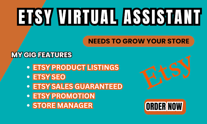 Gig Preview - Be etsy virtual assistant and etsy personal manager, etsy VA ecommerce assistant