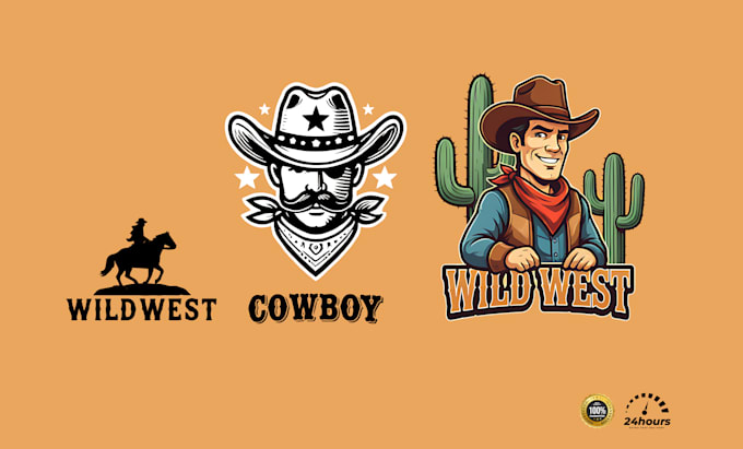 Gig Preview - Design vintage western cowboy for logo and t shirt in 24 hrs