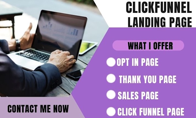 Gig Preview - Build click funnels landing page, sales funnel website, landing page