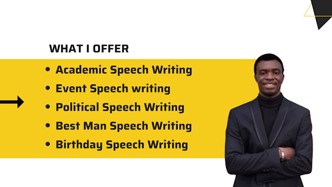 Gig Preview - Write informative academic, event, or political speeches to wow your audience