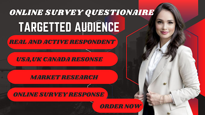 Gig Preview - Conduct online survey questionaire to bring 1000 USA,UK and canada respondent