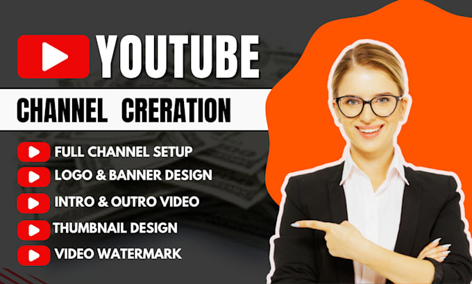 Bestseller - create and setup a youtube channel with logo and banner