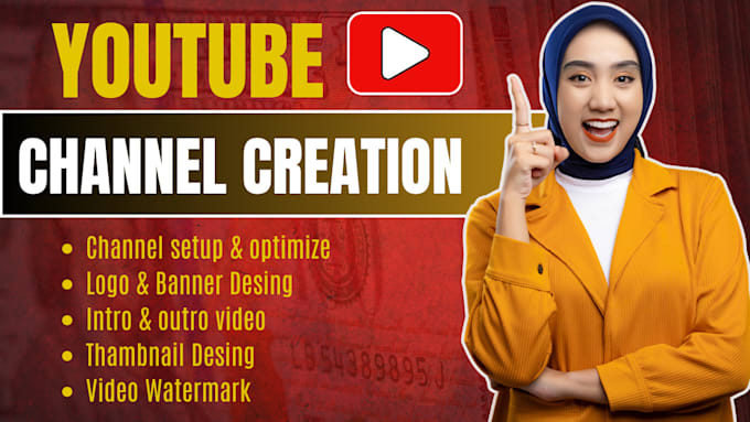 Bestseller - create and setup youtube channel with logo and banner