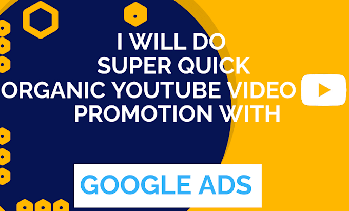 Gig Preview - Do super quick organic youtube video promotion with google ads