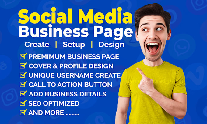 Gig Preview - Create facebook business page and setup instagram, youtube, social media account